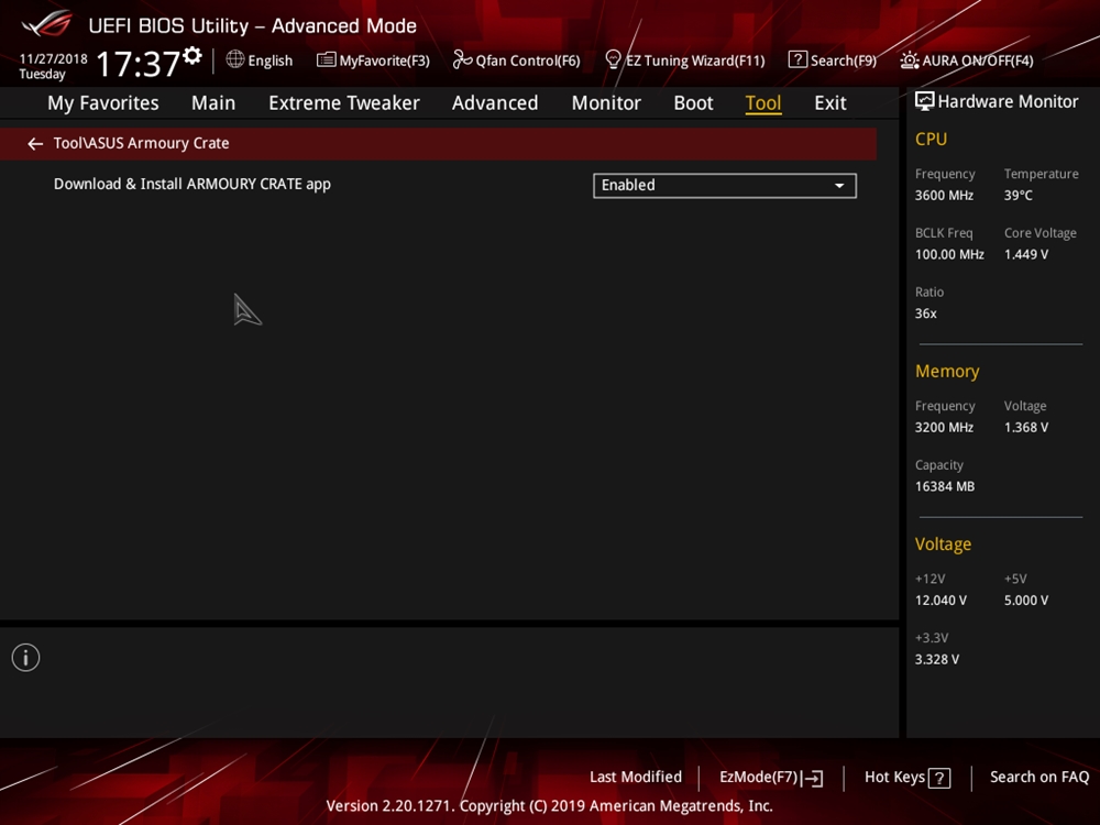 ASUS ROG Crosshair VIII Impact Bios 94