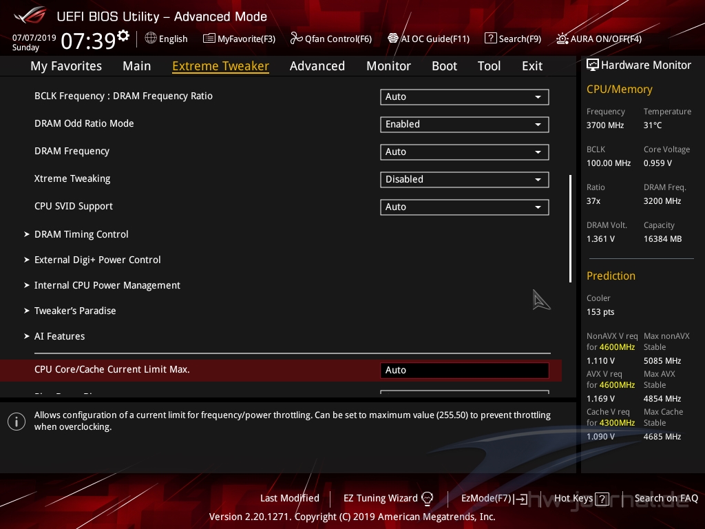 ASUS ROG Maximus XI Gene Bios 17