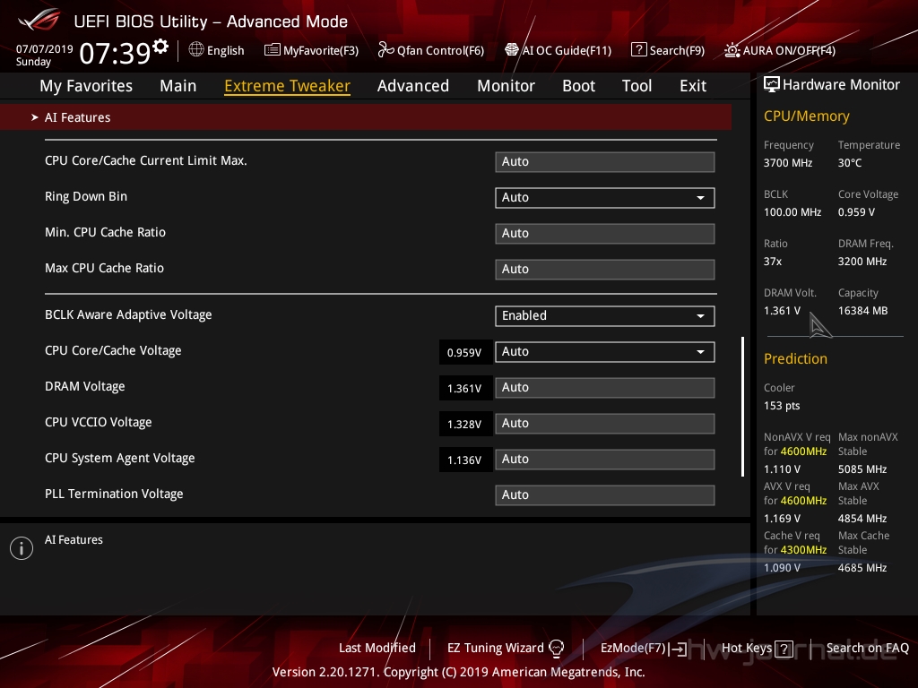 ASUS ROG Maximus XI Gene Bios 18