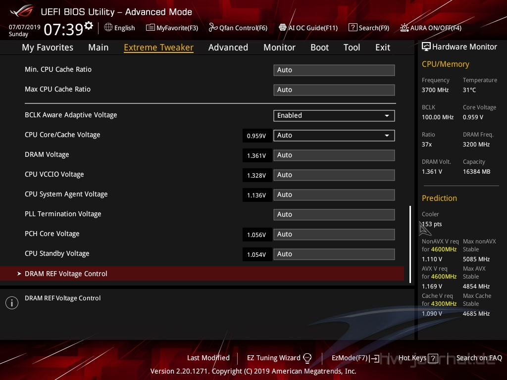 ASUS ROG Maximus XI Gene Bios 19