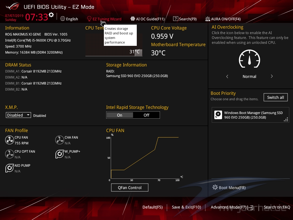 ASUS ROG Maximus XI Gene Bios 2