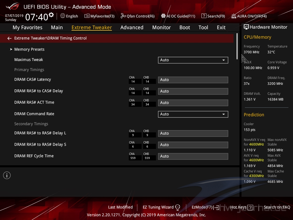 ASUS ROG Maximus XI Gene Bios 20