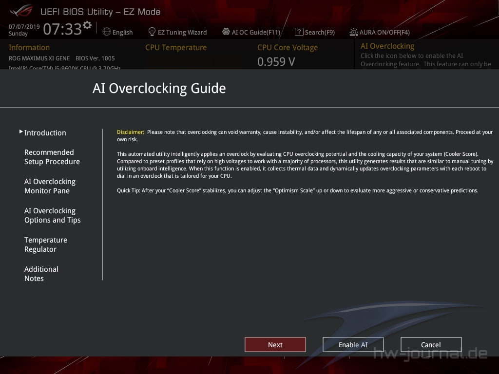 ASUS ROG Maximus XI Gene Bios 3