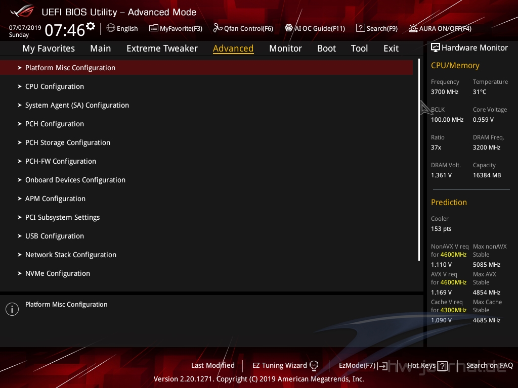 ASUS ROG Maximus XI Gene Bios 39