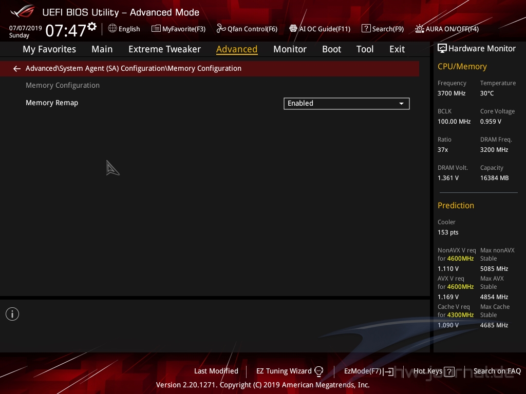 ASUS ROG Maximus XI Gene Bios 46