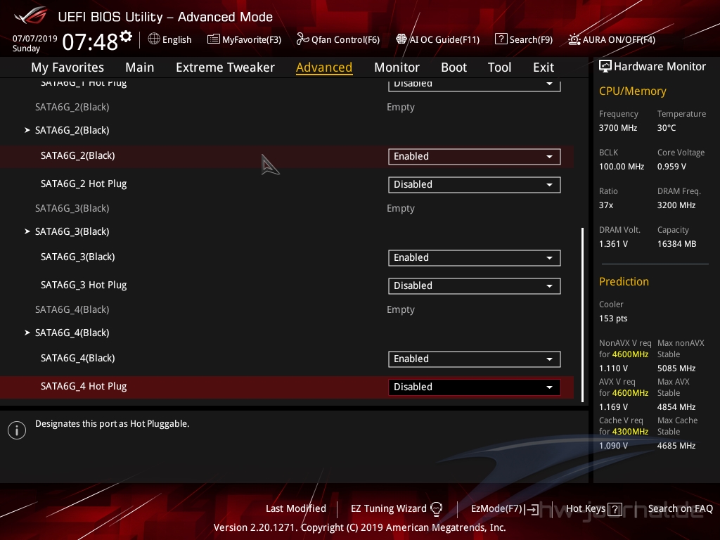 ASUS ROG Maximus XI Gene Bios 53