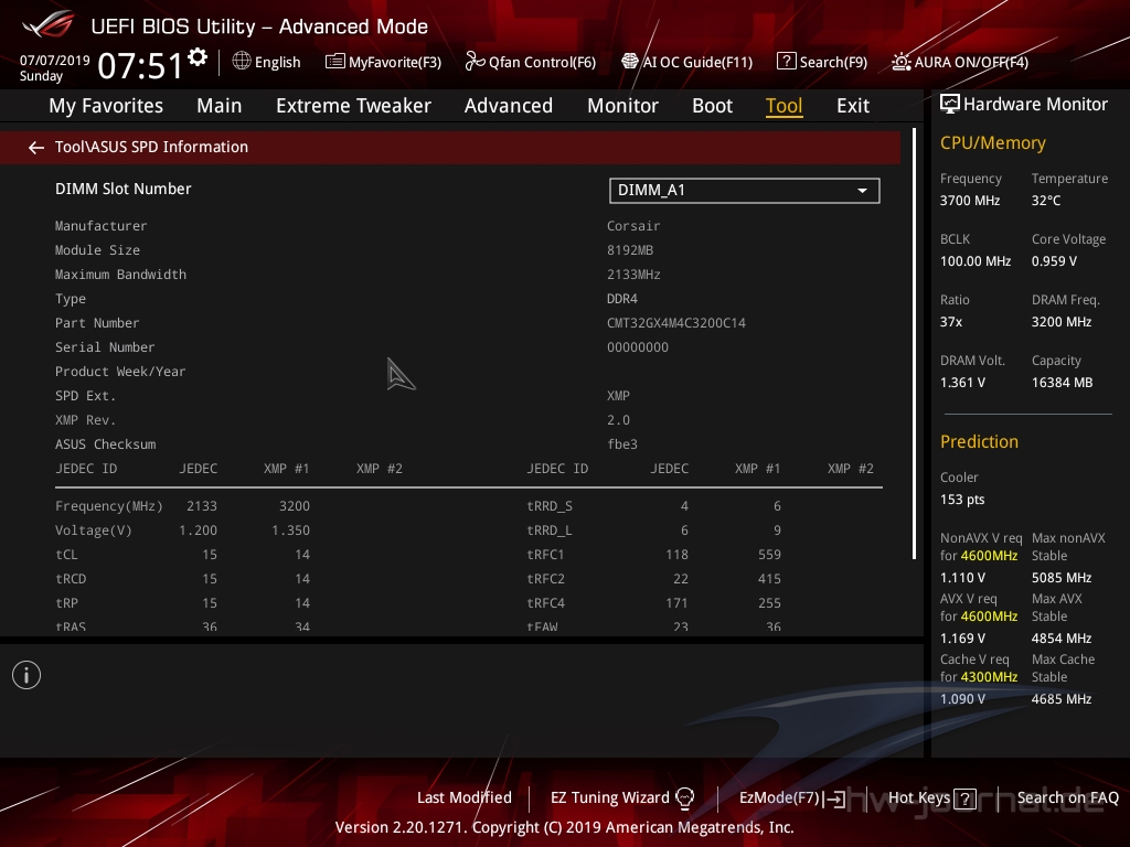 ASUS ROG Maximus XI Gene Bios 74