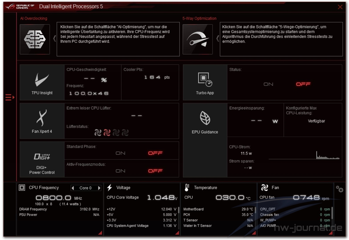 ASUS ROG Maximus XI Gene AI Suite 3 1