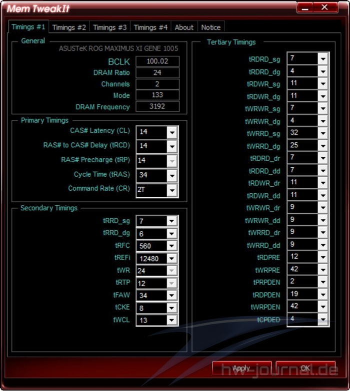 ASUS ROG Maximus XI Gene Mem TweakIt 1