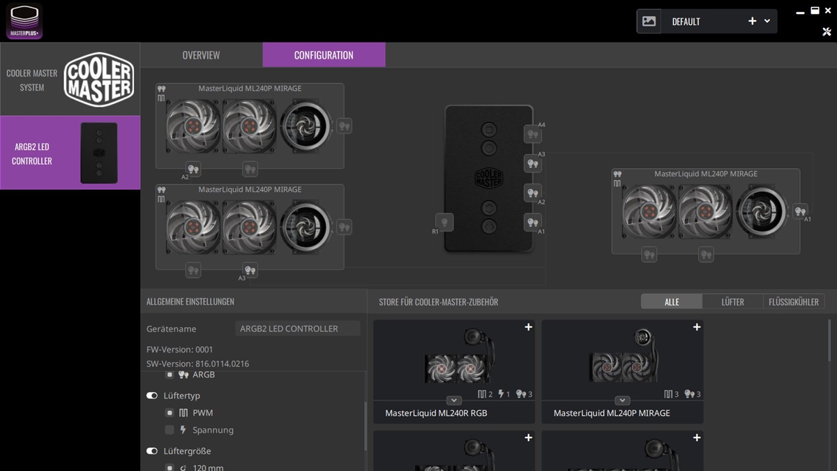 Cooler Master MasterLiquid ML240P Mirage MasterPlus 3