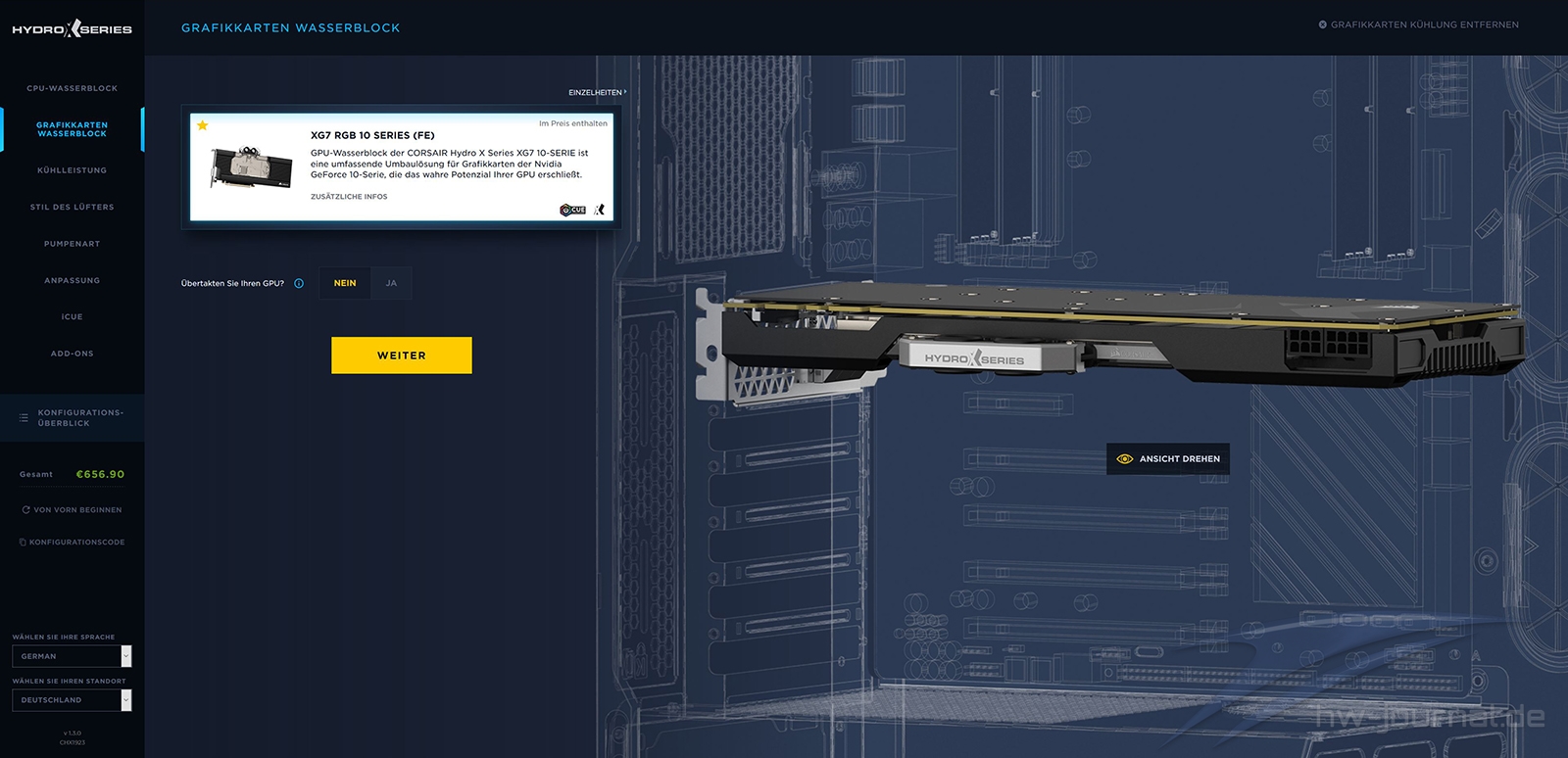 Corsair Custom Cooling Configurator 12