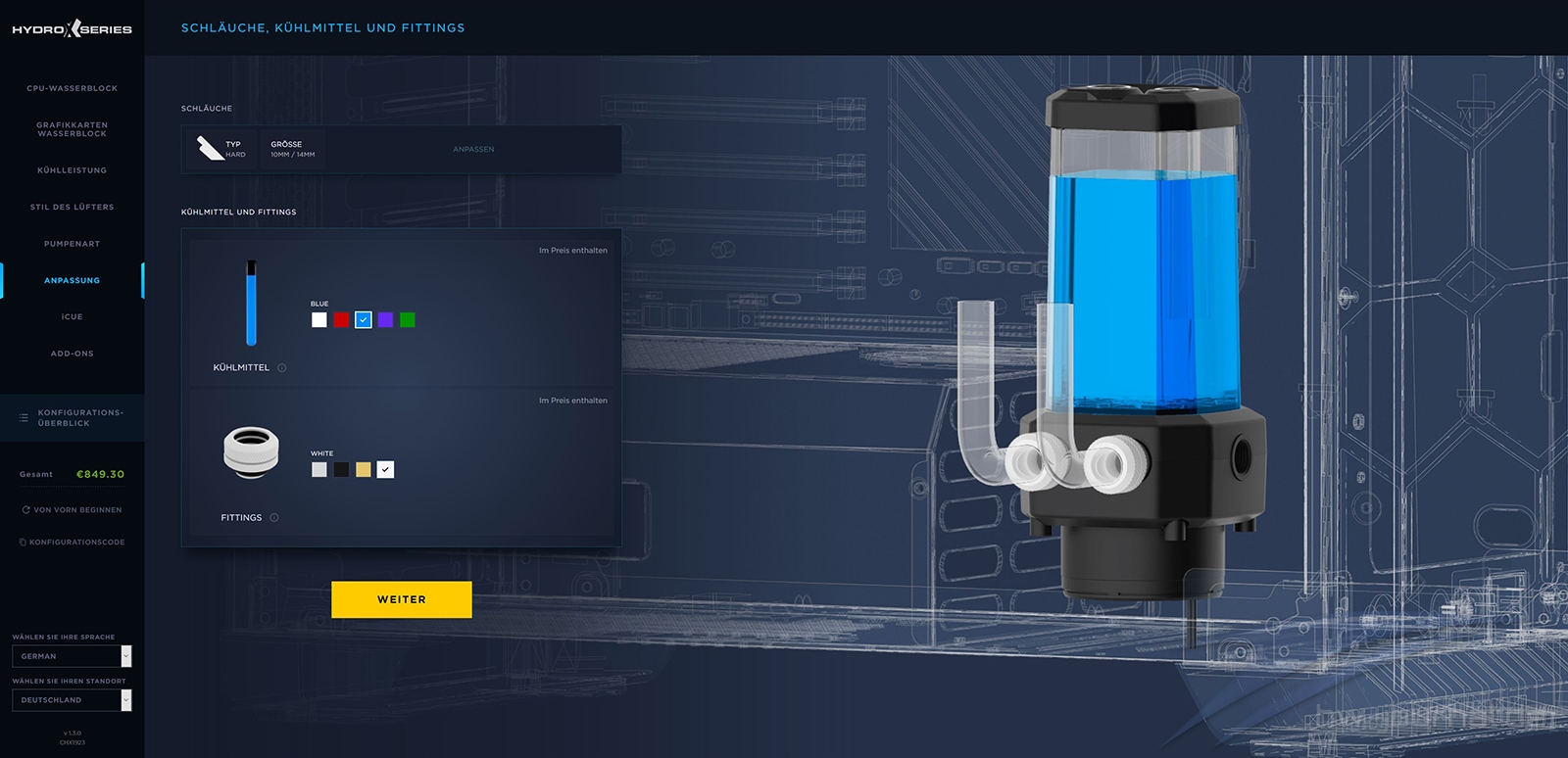 Corsair Custom Cooling Configurator 22