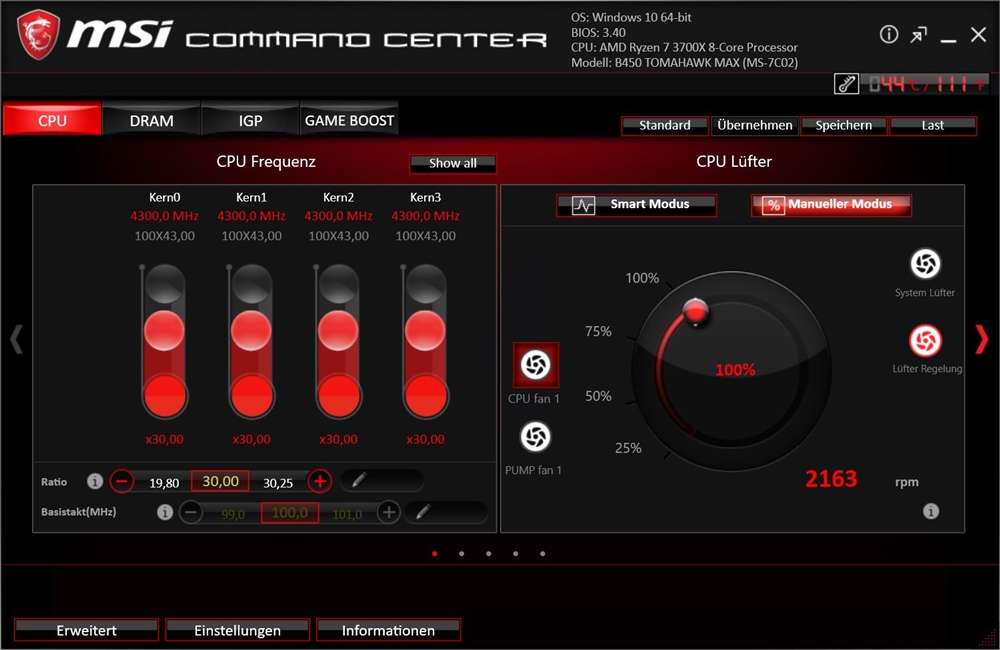 MSI B450 Tomahawk Max Command Center 1