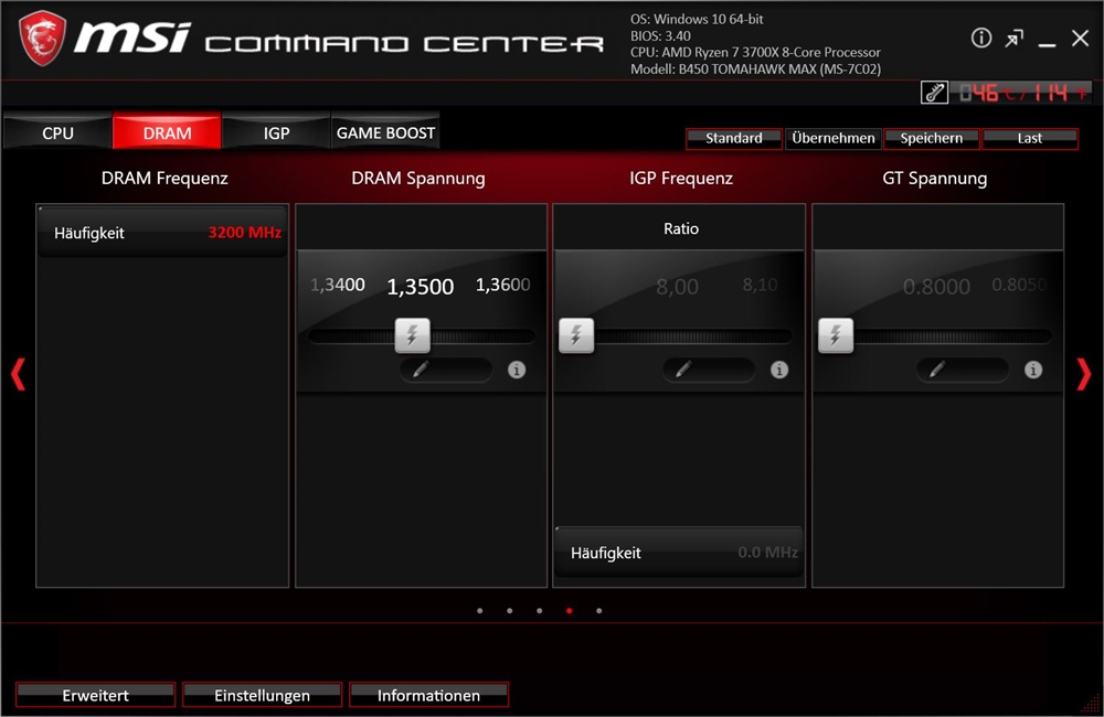 MSI B450 Tomahawk Max Command Center 2