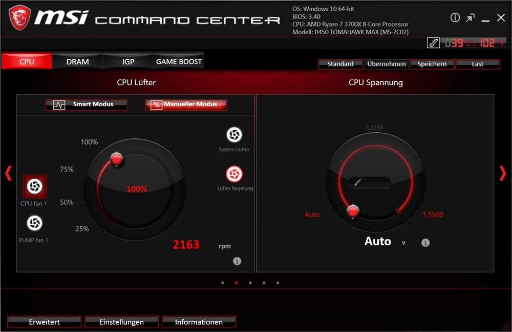 MSI B450 Tomahawk Max Command Center 4