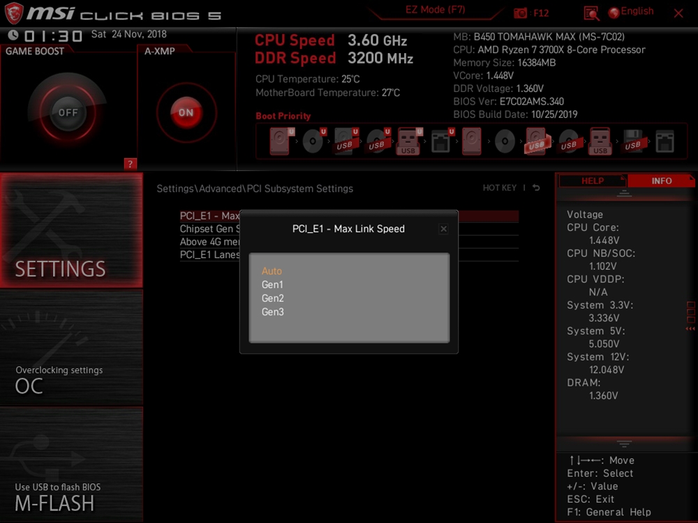 MSI B450 Tomahawk Max Bios 11
