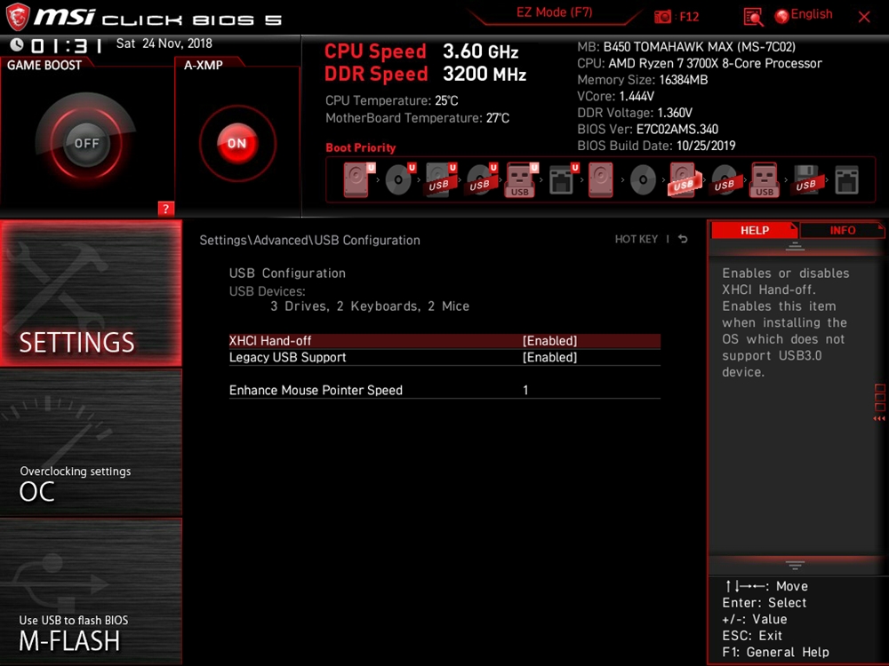 MSI B450 Tomahawk Max Bios 16