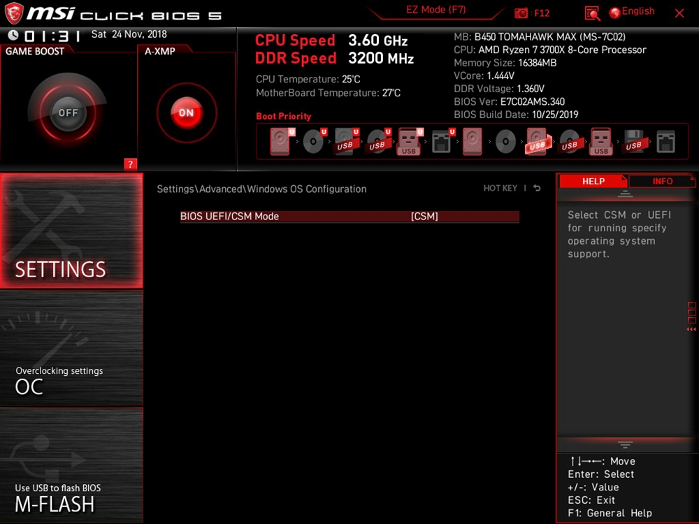 MSI B450 Tomahawk Max Bios 19