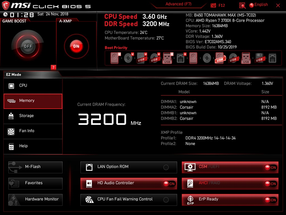 MSI B450 Tomahawk Max Bios 2