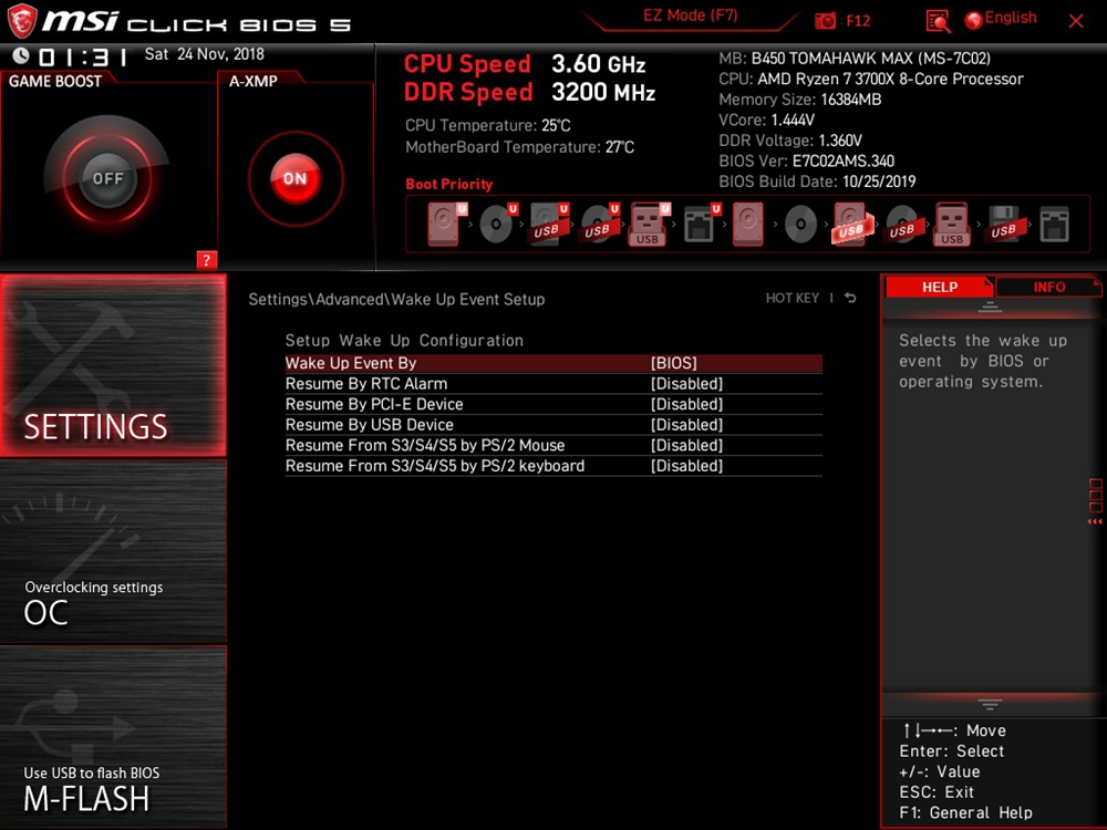 MSI B450 Tomahawk Max Bios 20