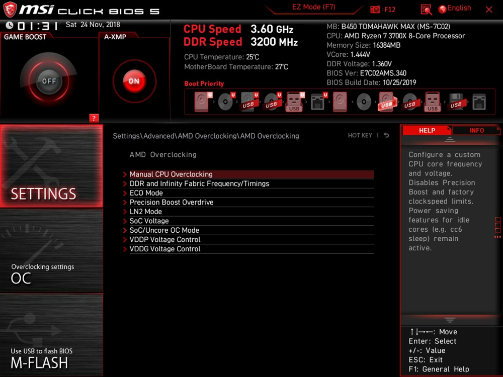MSI B450 Tomahawk Max Bios 22