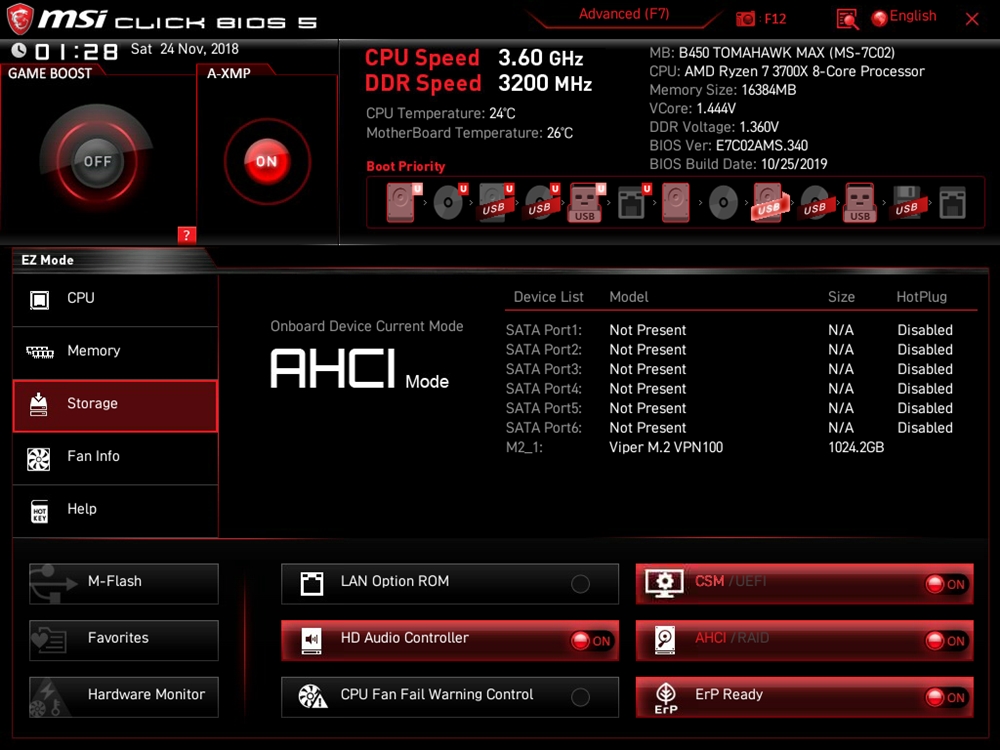 MSI B450 Tomahawk Max Bios 3