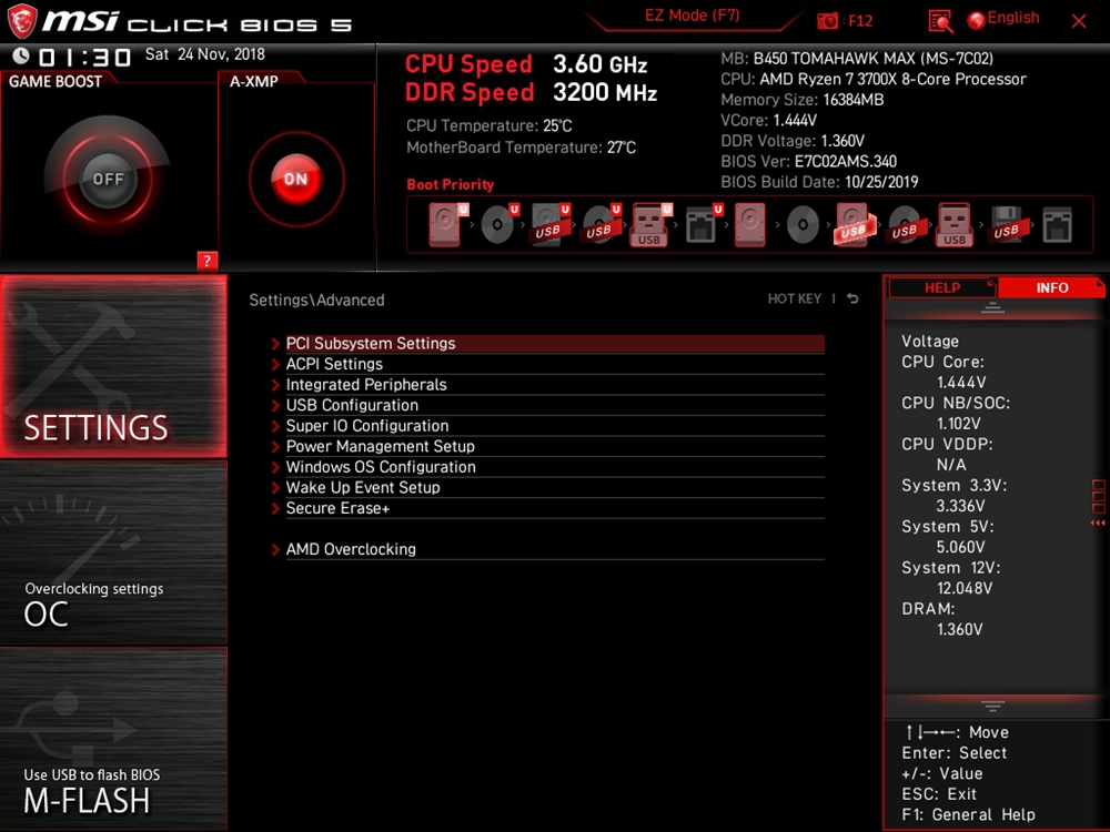 MSI B450 Tomahawk Max Bios 9