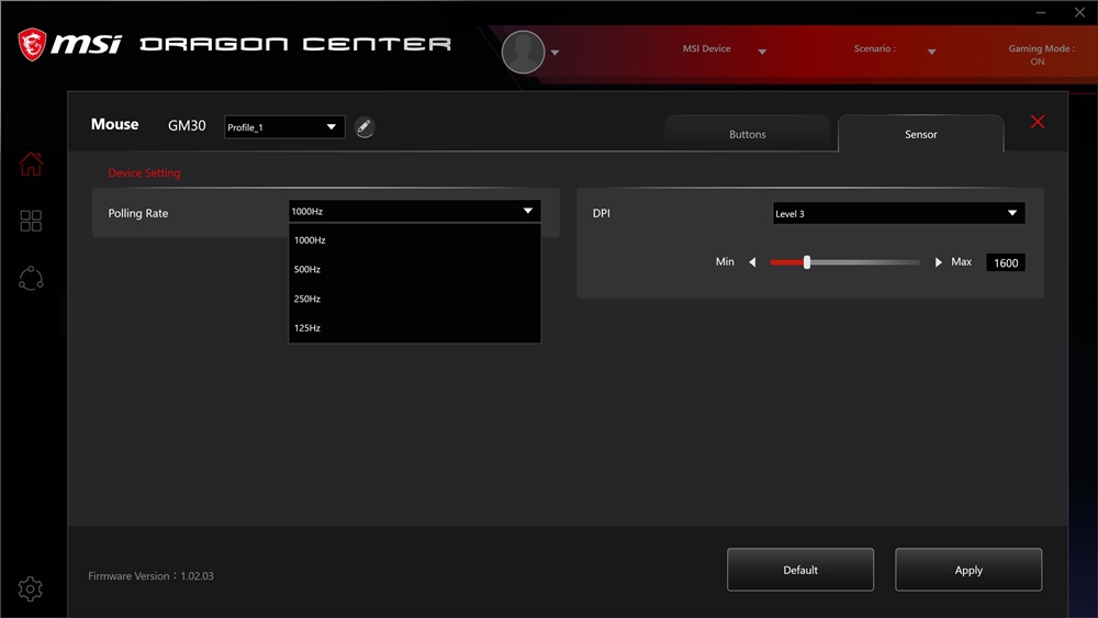 MSI Clutch GM30 Dragon Center 8