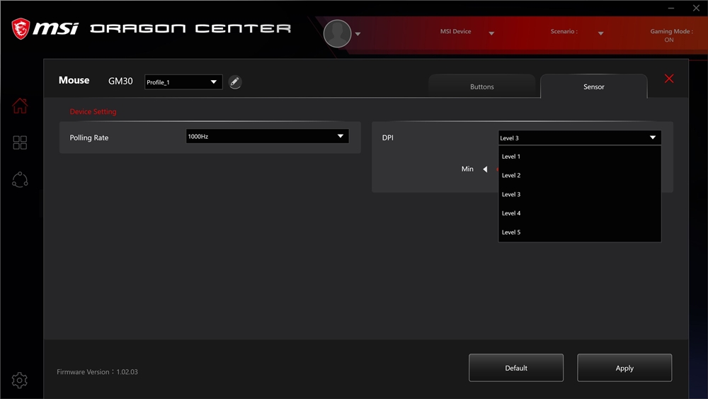 MSI Clutch GM30 Dragon Center 9