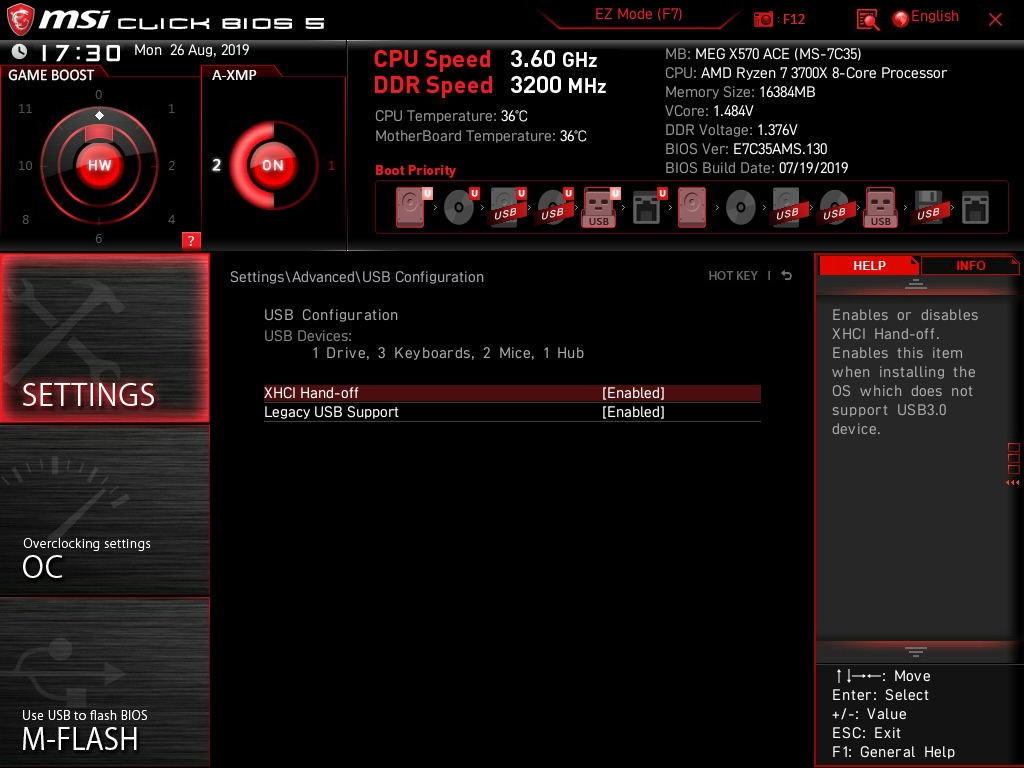 MSI MEG X570 ACE Bios 15