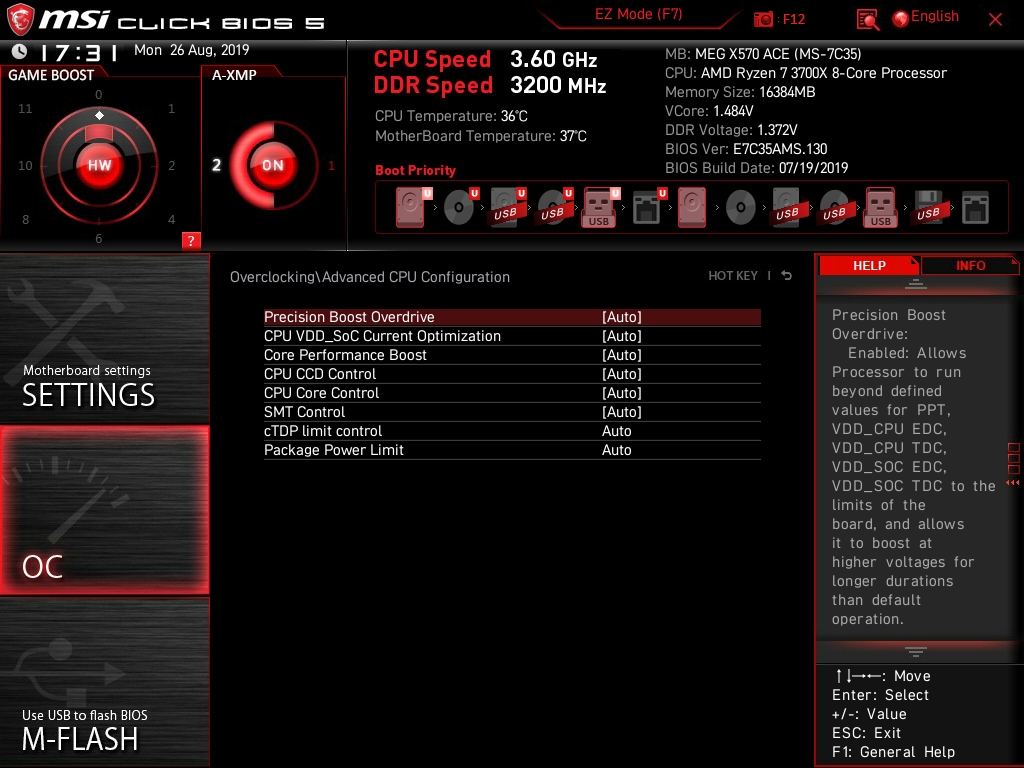 MSI MEG X570 ACE Bios 23