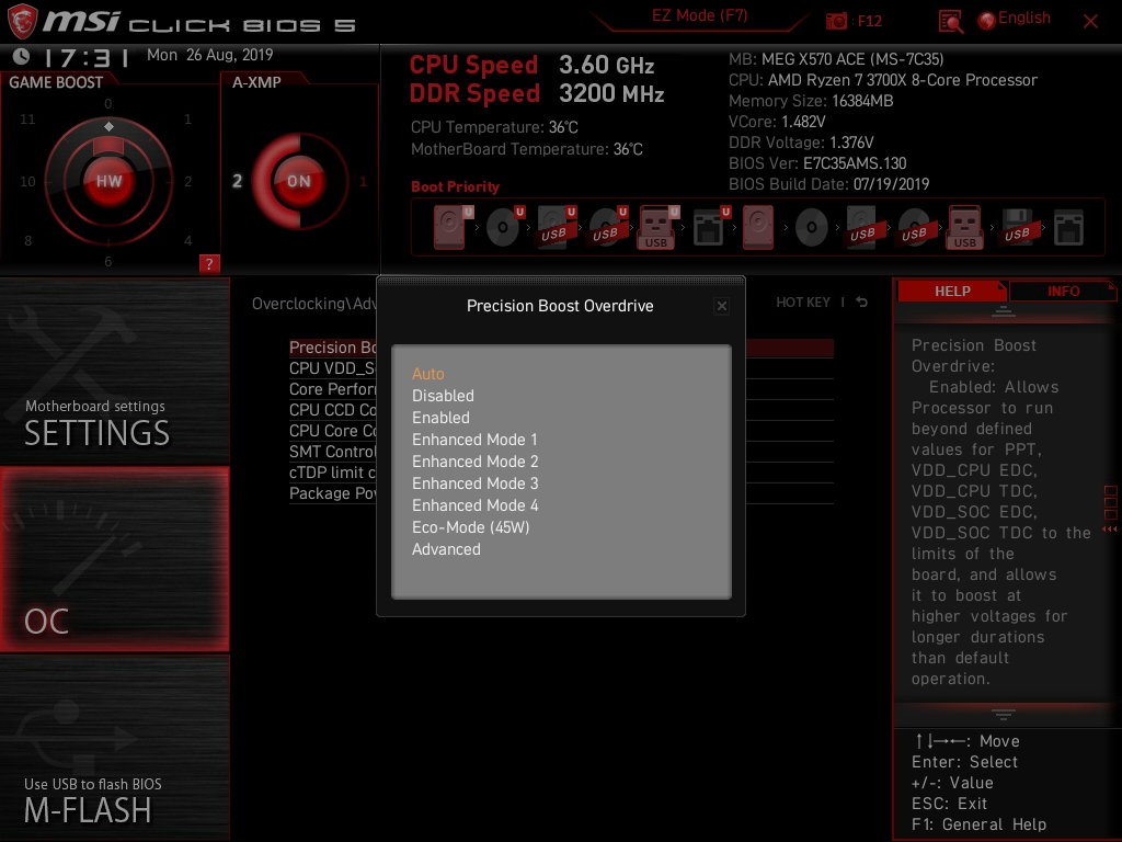 MSI MEG X570 ACE Bios 24