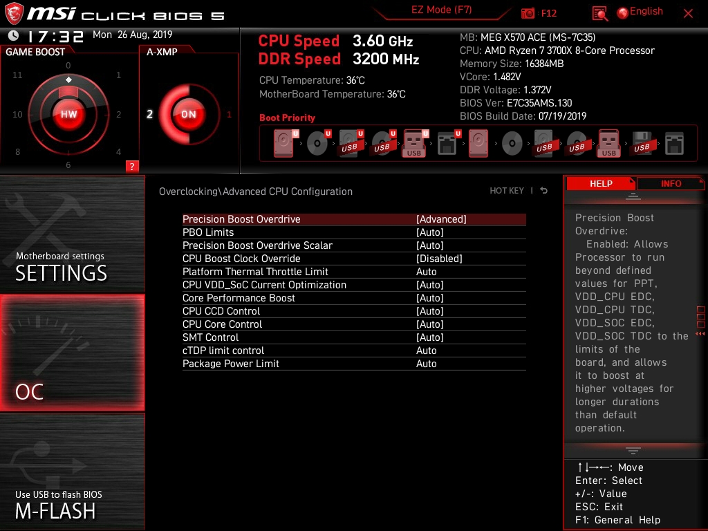 MSI MEG X570 ACE Bios 25