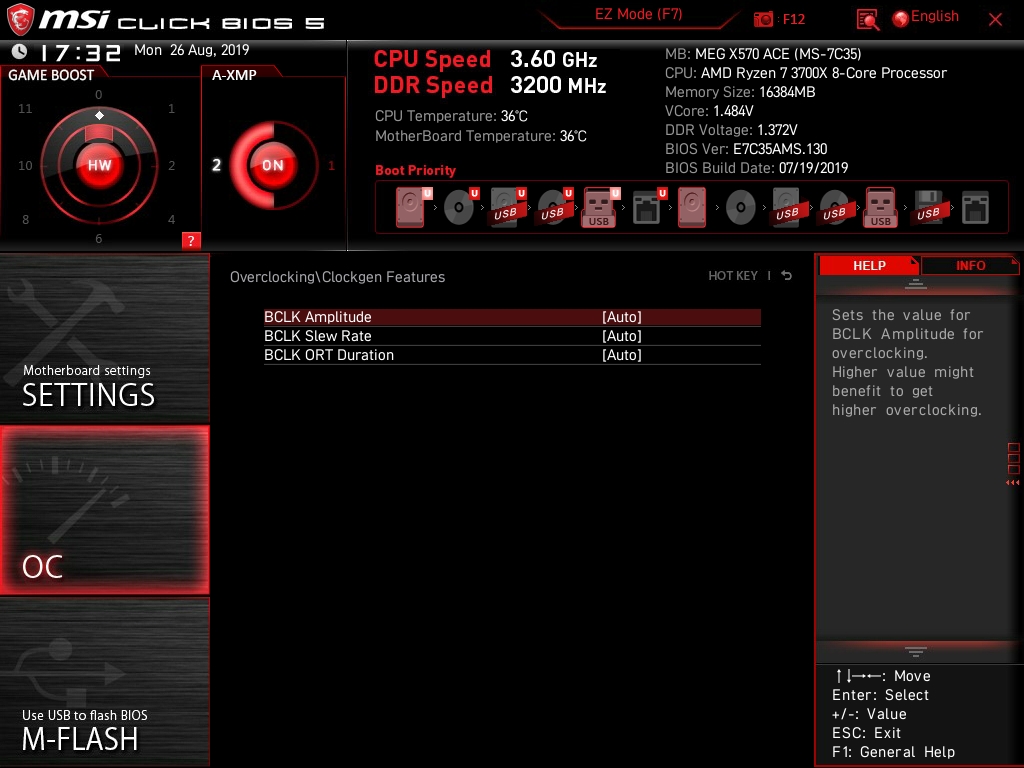 MSI MEG X570 ACE Bios 26