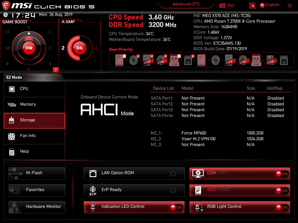 MSI MEG X570 ACE Bios 3