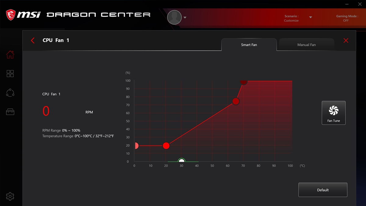 MSI MEG X570 ACE Dragon Center 17