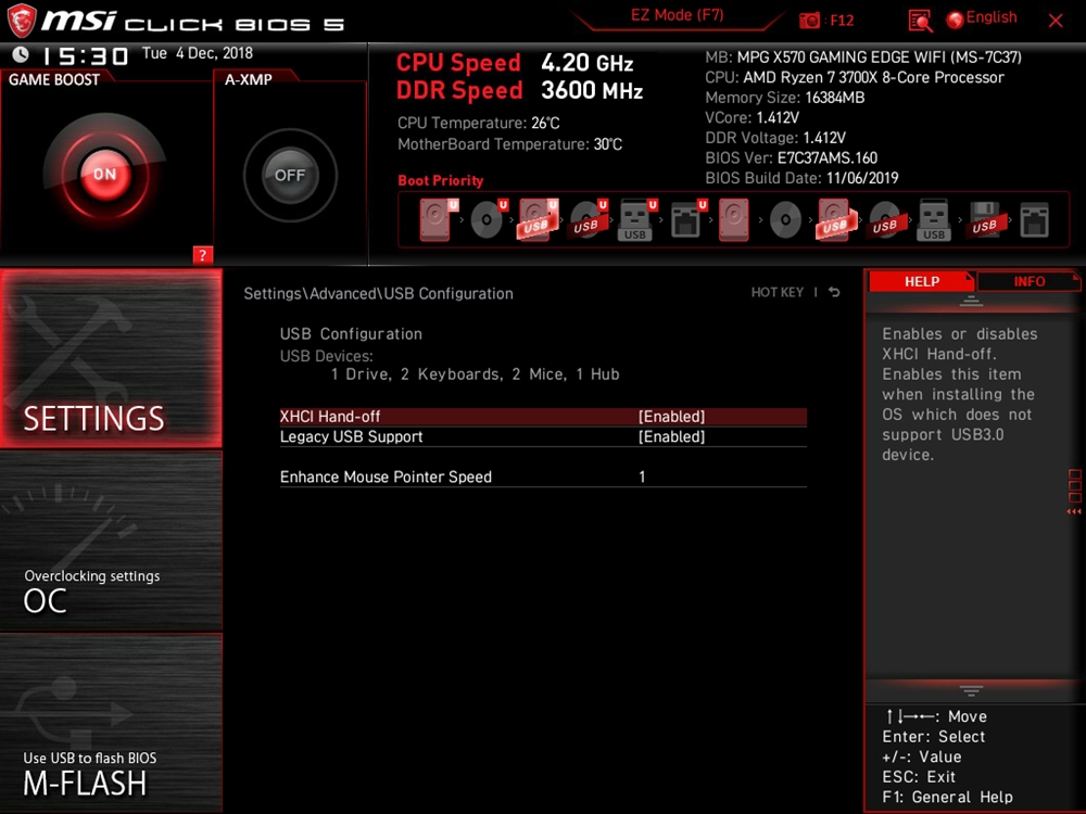 MSI MPG X570 Gaming Edge WIFI Bios 13