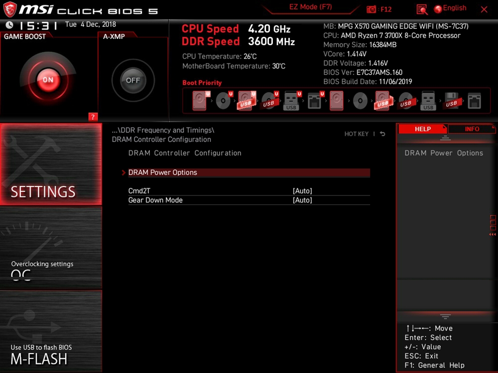 MSI MPG X570 Gaming Edge WIFI Bios 24