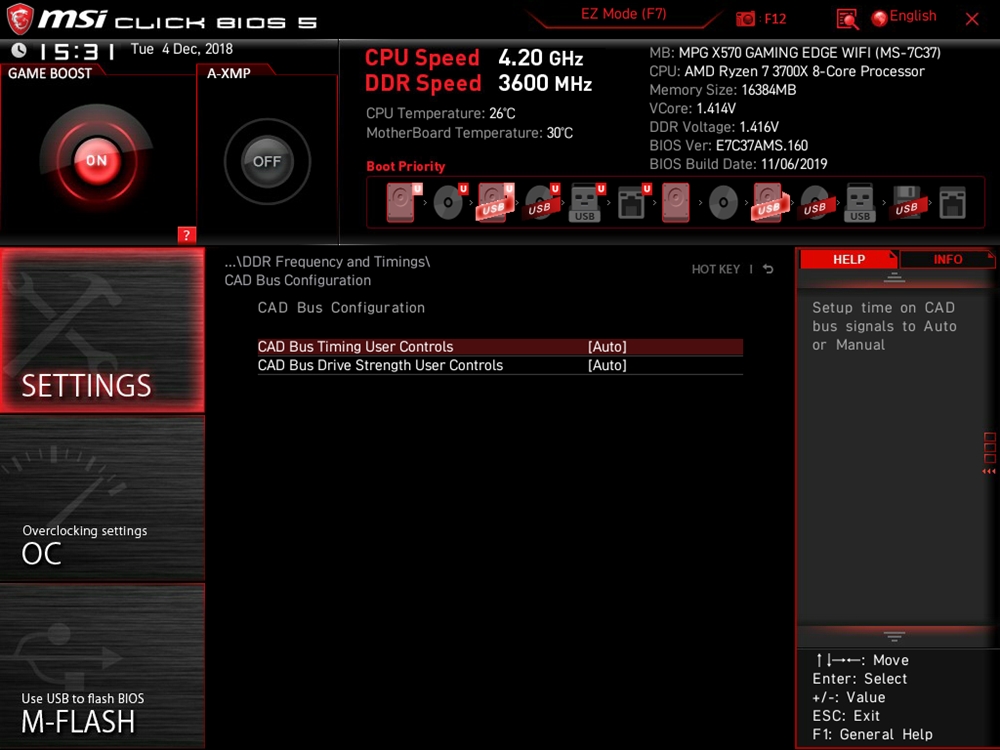 MSI MPG X570 Gaming Edge WIFI Bios 26