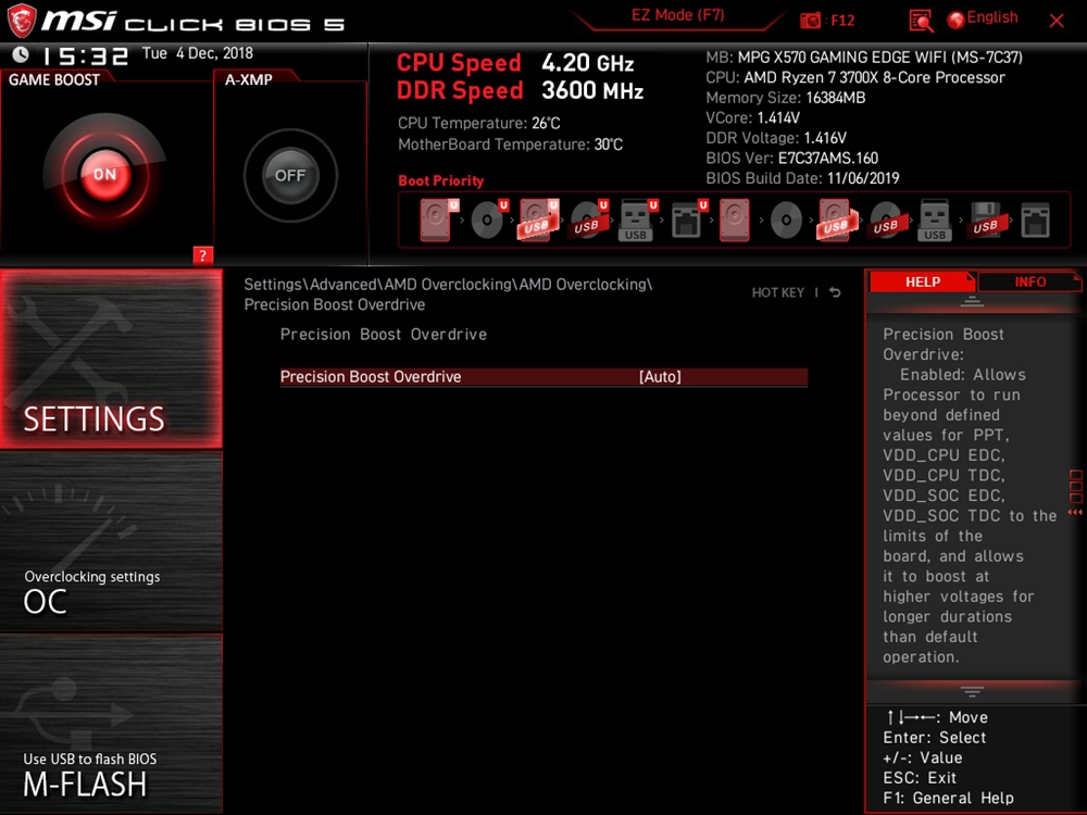 MSI MPG X570 Gaming Edge WIFI Bios 30