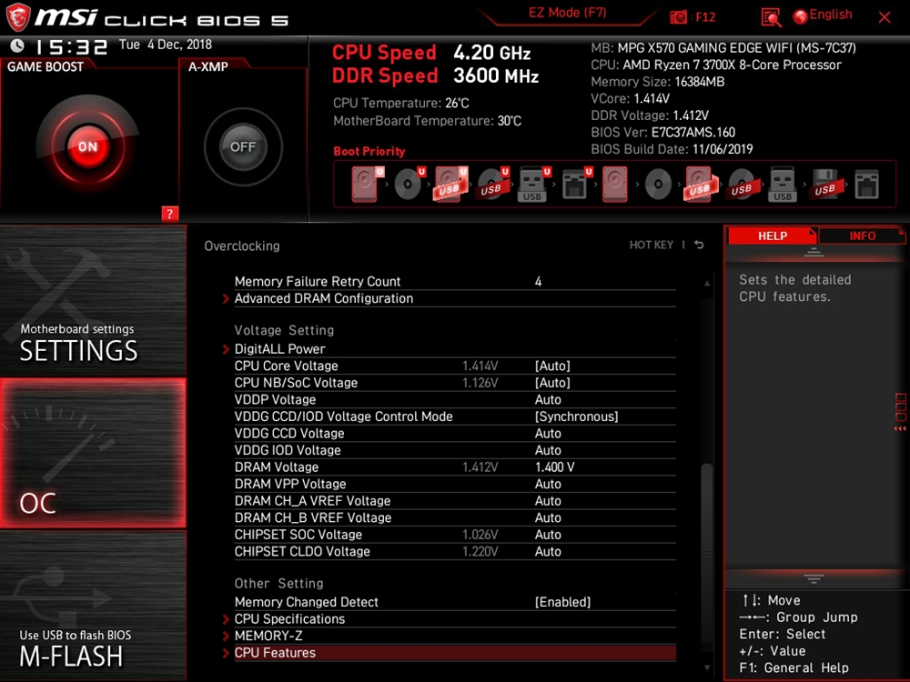 MSI MPG X570 Gaming Edge WIFI Bios 40