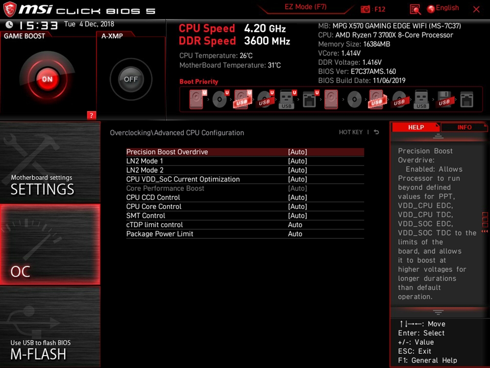 MSI MPG X570 Gaming Edge WIFI Bios 41