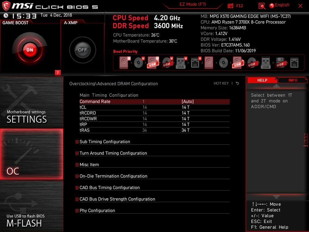 MSI MPG X570 Gaming Edge WIFI Bios 42