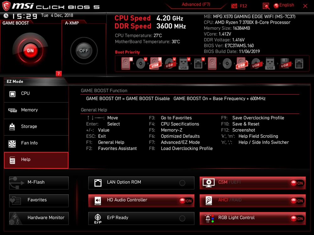 MSI MPG X570 Gaming Edge WIFI Bios 5