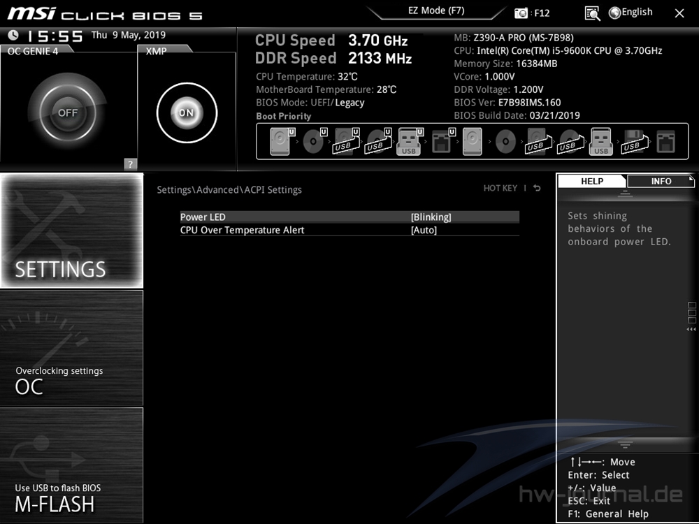 MSI Z390 A Pro Bios 12