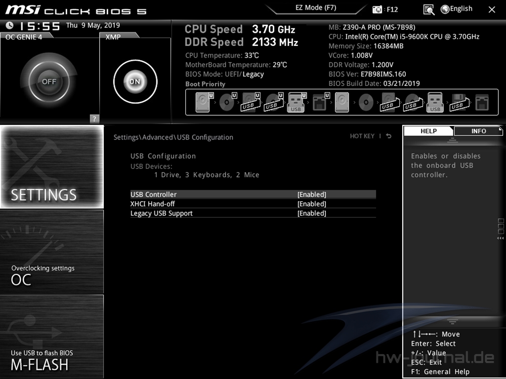 MSI Z390 A Pro Bios 17