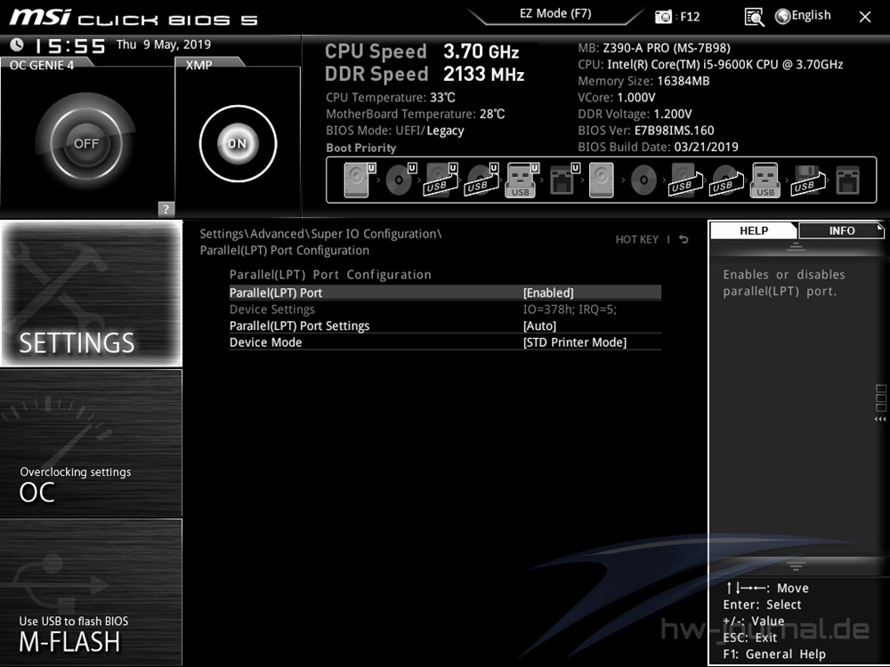 MSI Z390 A Pro Bios 20