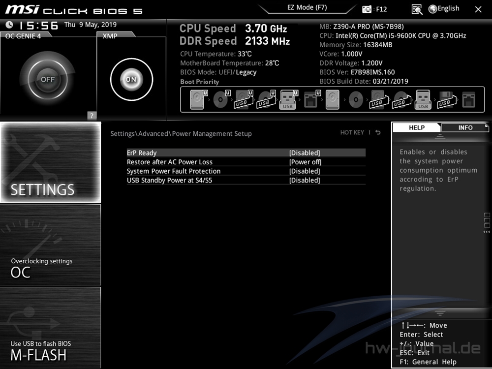 MSI Z390 A Pro Bios 21