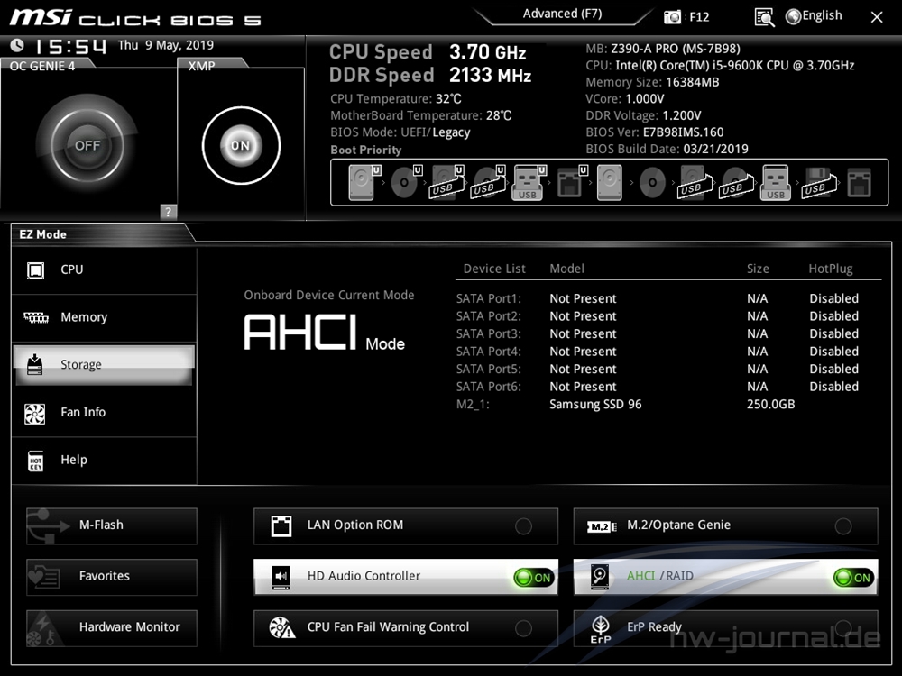 MSI Z390 A Pro Bios 3