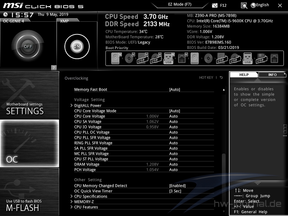 MSI Z390 A Pro Bios 30